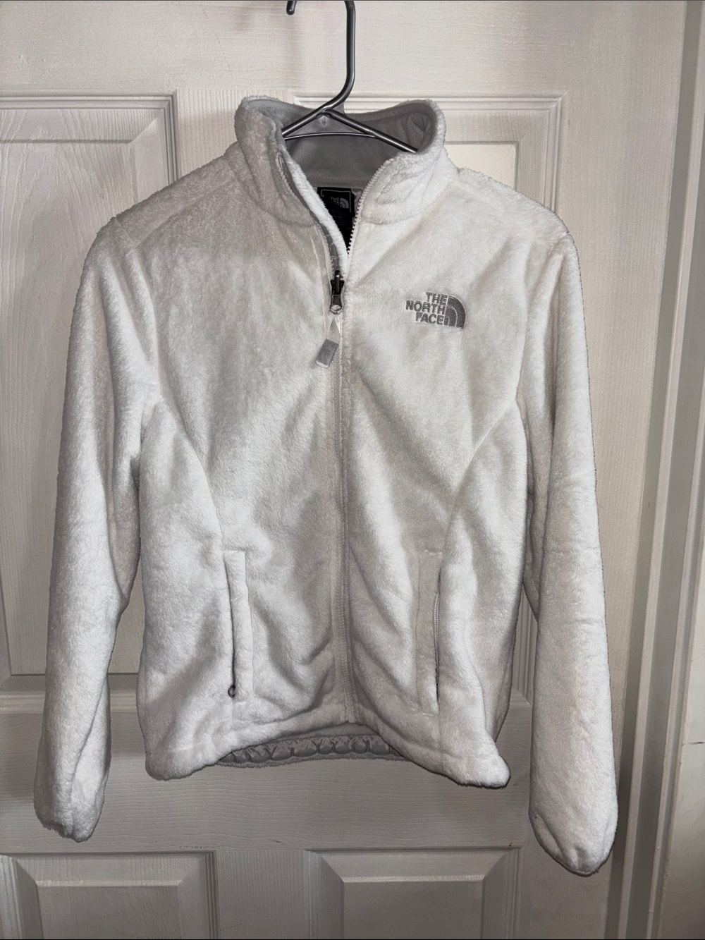 The North Face Off-White Plush Zip Fleece Jacket